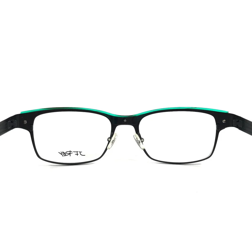 J.F. Rey Eyeglasses Frames JF2553 0040 Matte Black Green Tortoise 52-19-140